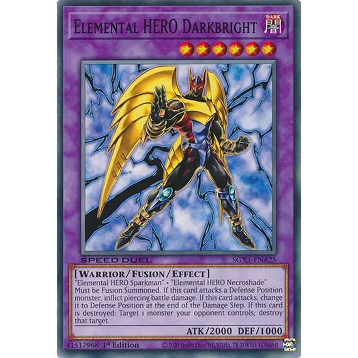 Image for Elemental HERO Darkbright (SGX1-ENA25) - YuGiOh