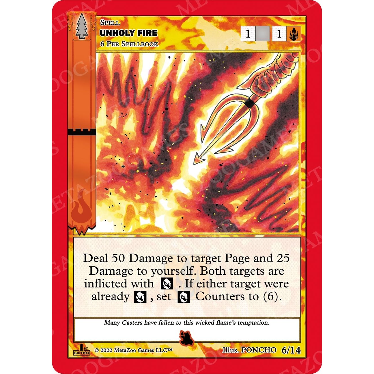Image for Unholy Fire (6/14) (WILFE-TD) - MetaZoo