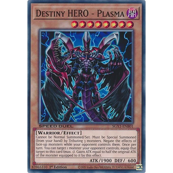 Image for Destiny HERO - Plasma (SGX1-ENB01) - YuGiOh