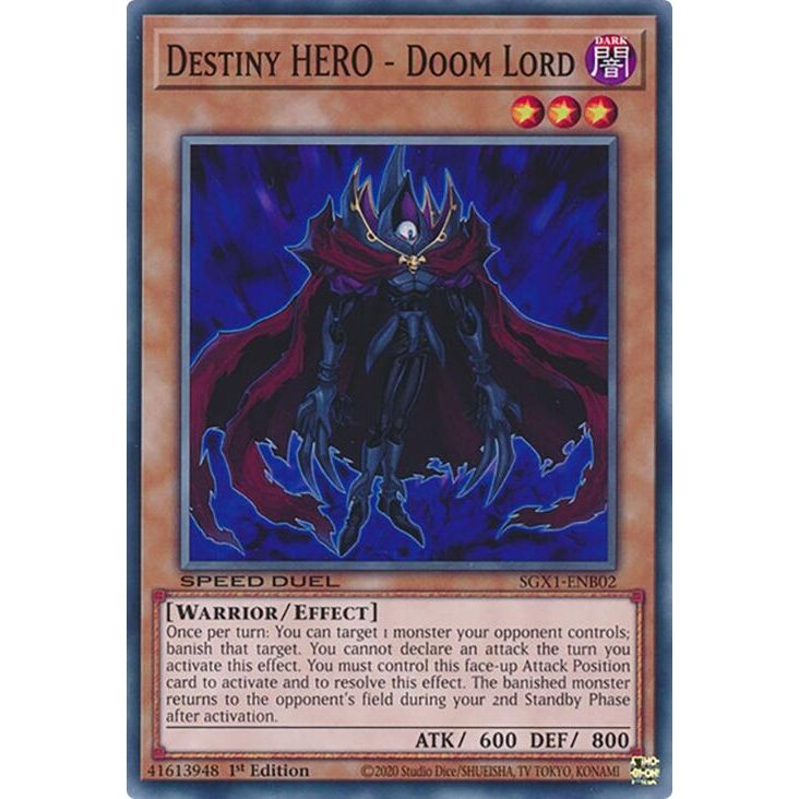 Image for Destiny HERO - Doom Lord (SGX1-ENB02) - YuGiOh