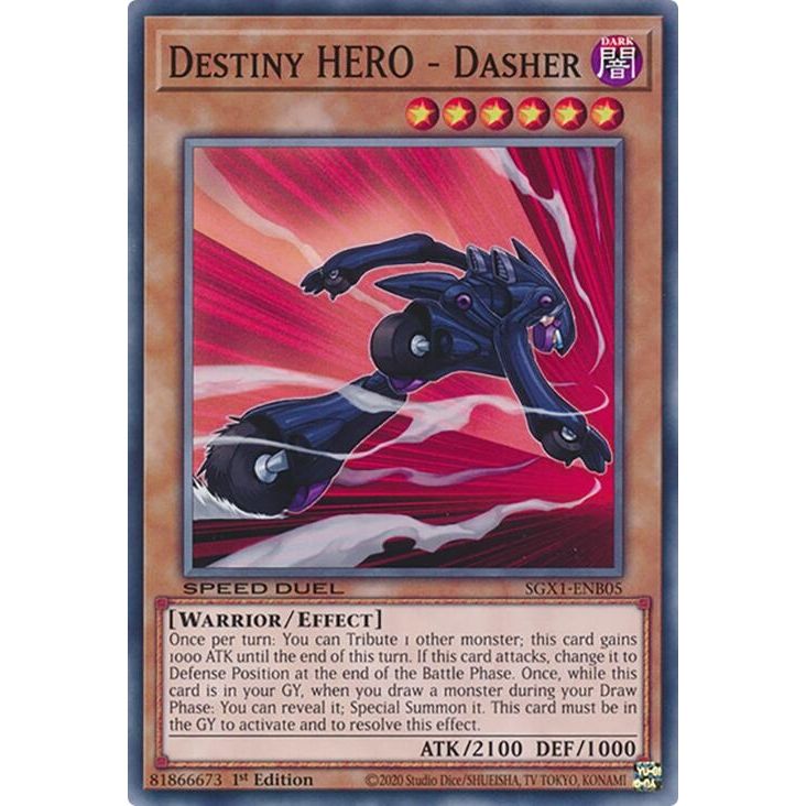 Image for Destiny HERO - Dasher (SGX1-ENB05) - YuGiOh