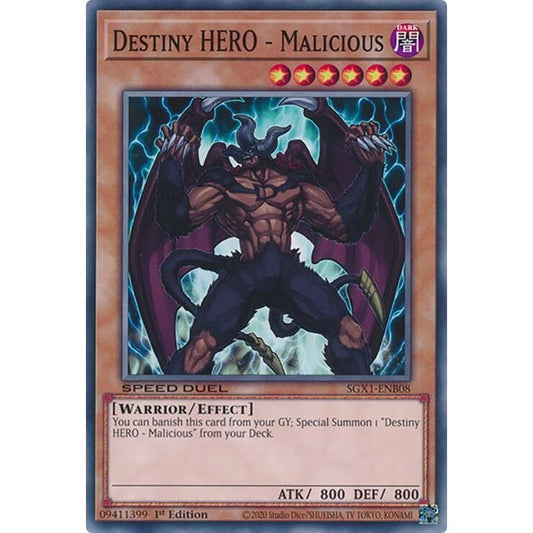 Image for Destiny HERO - Malicious (SGX1-ENB08) - YuGiOh