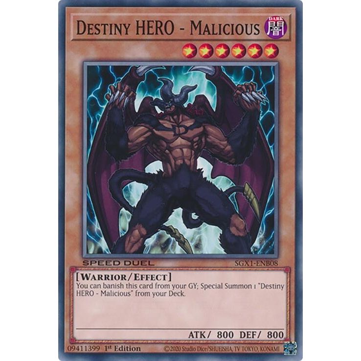 Image for Destiny HERO - Malicious (SGX1-ENB08) - YuGiOh