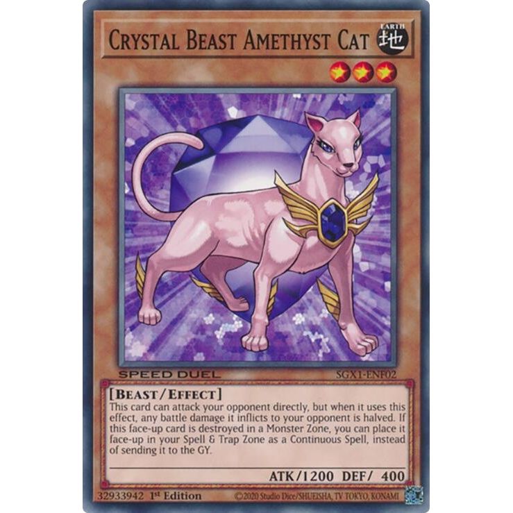 Image for Crystal Beast Amethyst Cat (SGX1-ENF02) - YuGiOh