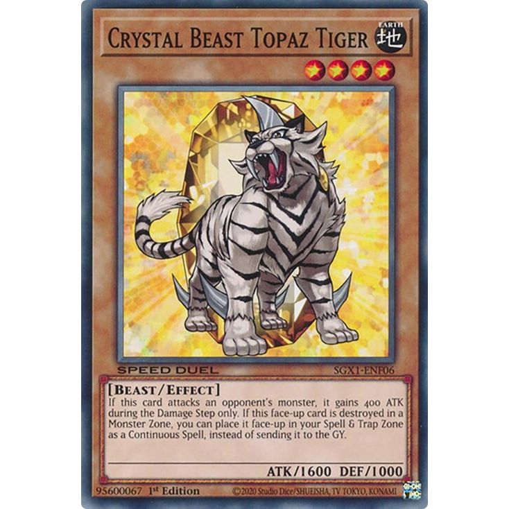 Image for Crystal Beast Topaz Tiger (SGX1-ENF06) - YuGiOh