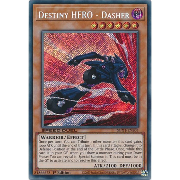 Image for Destiny HERO - Dasher (Secret Rare) (SGX1-ENB05) - YuGiOh