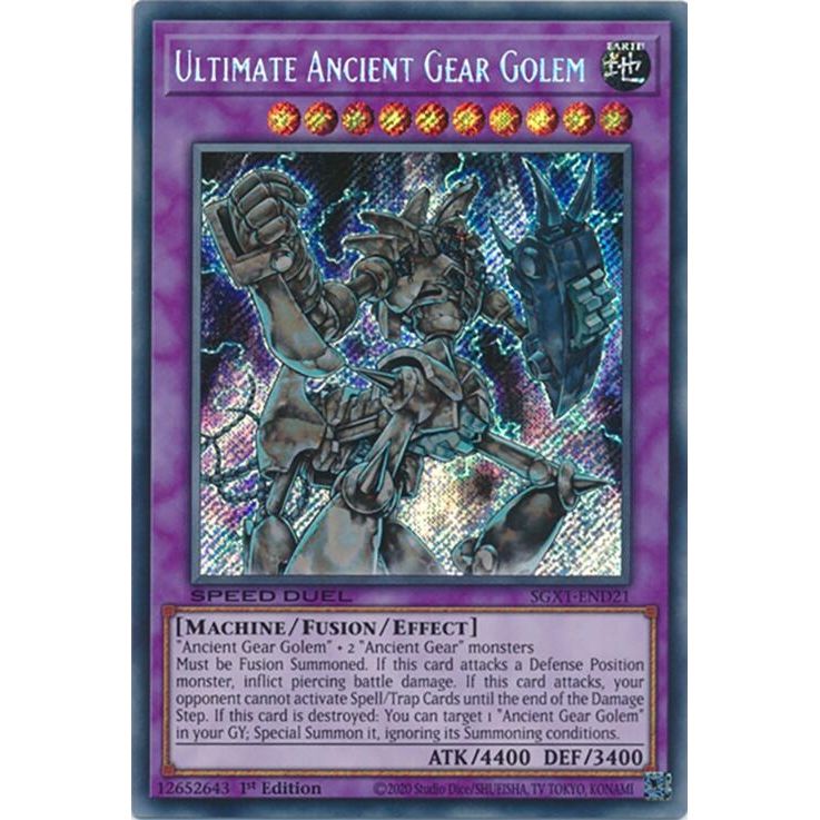 Image for Ultimate Ancient Gear Golem (Secret Rare) (SGX1-END21) - YuGiOh