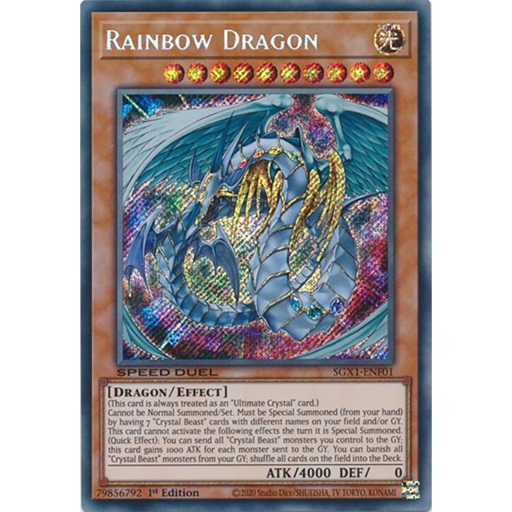 Image for Rainbow Dragon (Secret Rare) (SGX1-ENF01) - YuGiOh