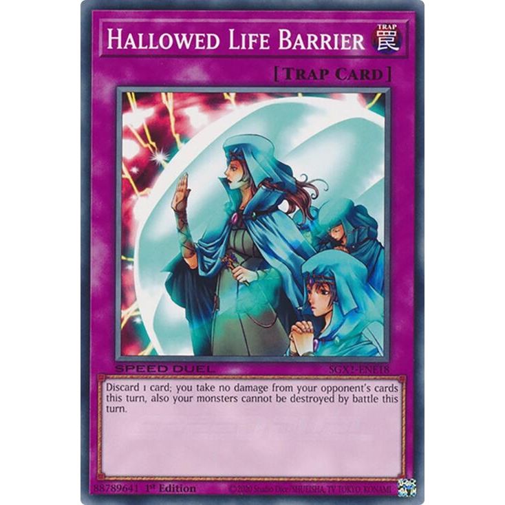 Image for Hallowed Life Barrier (SGX1-ENE18) - YuGiOh