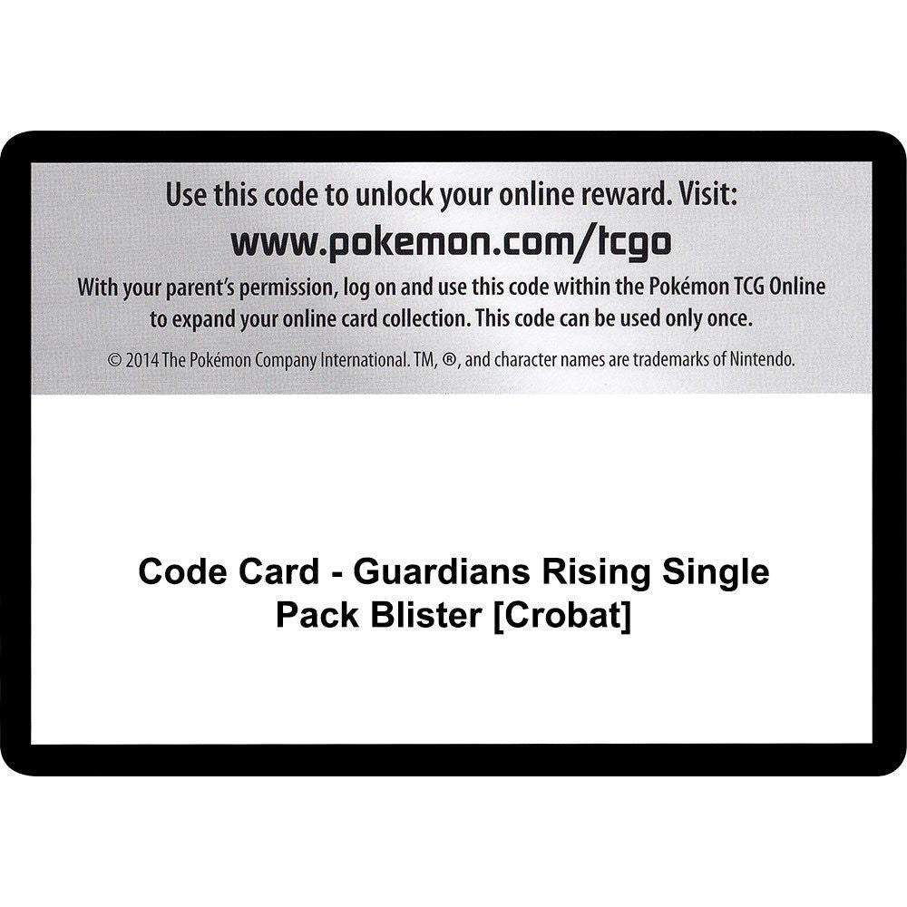 Image for Code Card - Guardians Rising Single Pack Blister [Crobat] (SM02) - Pokemon