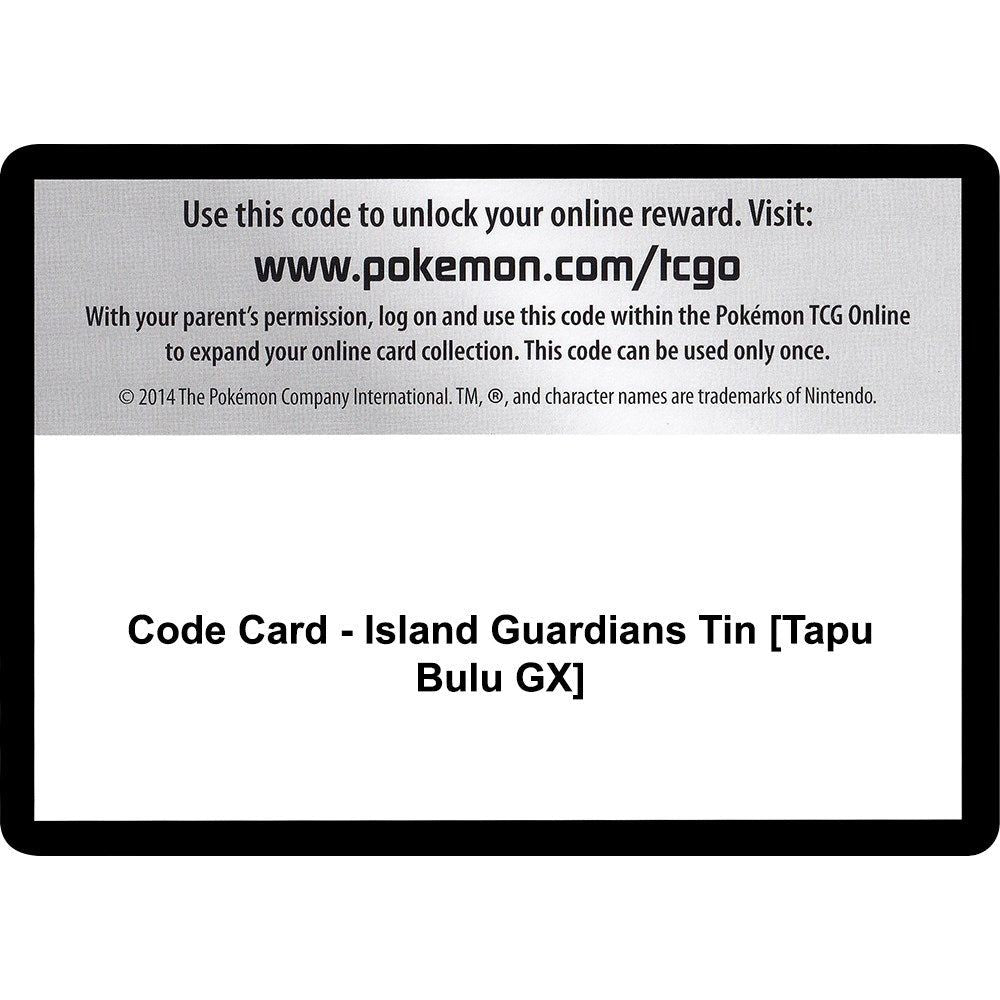 Image for Code Card - Island Guardians Tin [Tapu Bulu GX] (SM02) - Pokemon