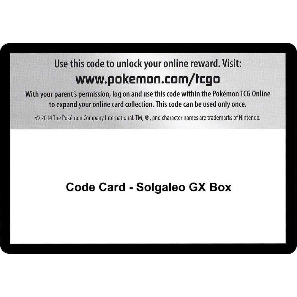 Image for Code Card - Solgaleo GX Box (CES) - Pokemon