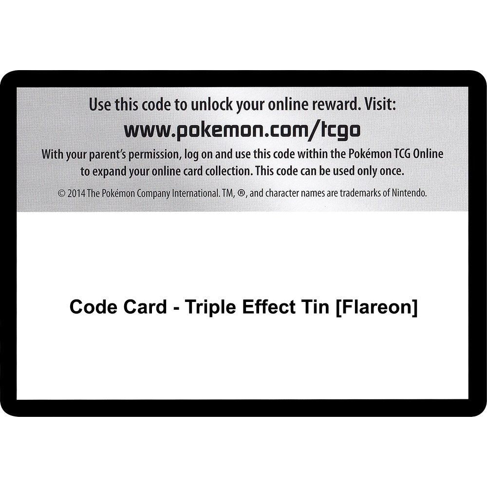 Image for Code Card - Triple Effect Tin [Flareon] (SM02) - Pokemon