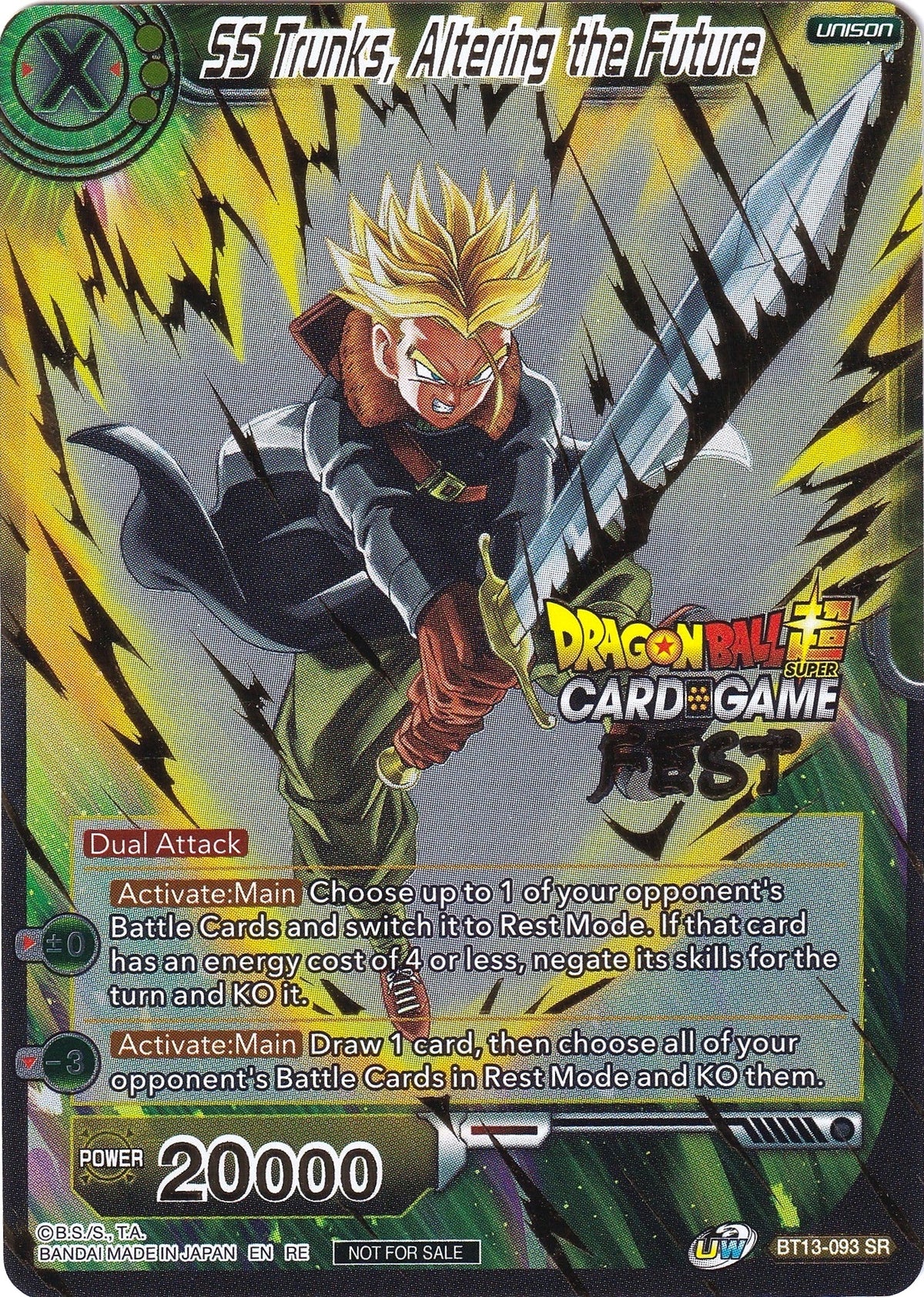 Image for SS Trunks, Altering the Future (Card Game Fest 2022) (BT13-093) (TPR) - Dragon Ball Super: Masters