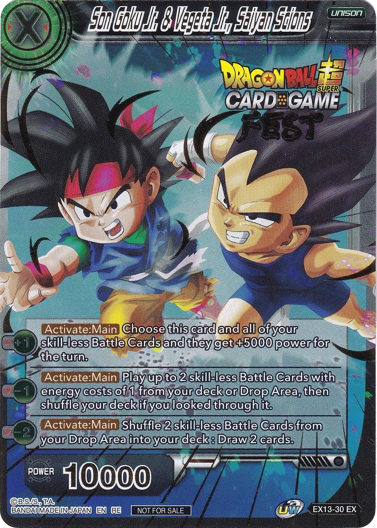 Image for Son Goku Jr. & Vegeta Jr., Saiyan Scions (Card Game Fest 2022) (EX13-30) (TPR) - Dragon Ball Super: Masters