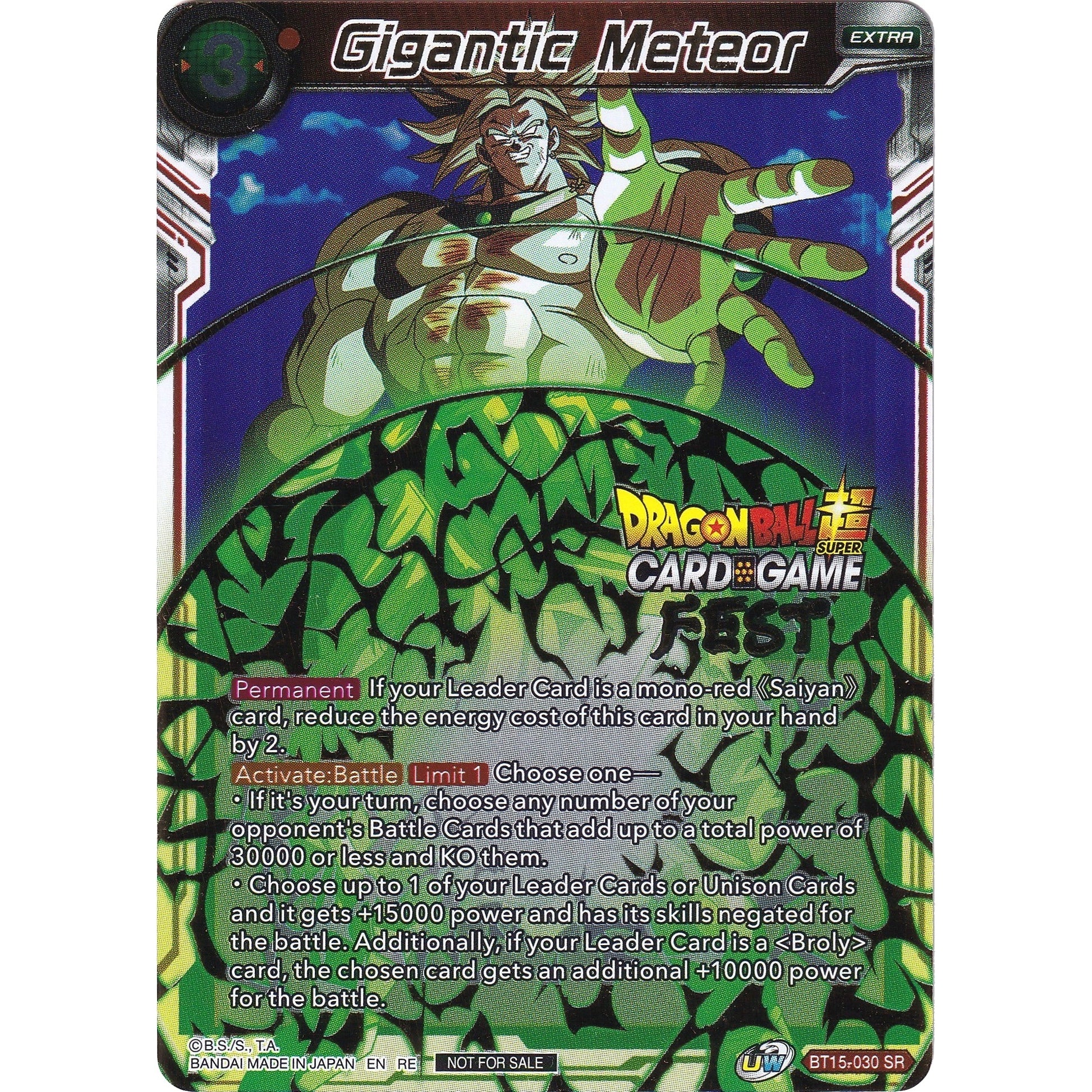 Image for Gigantic Meteor (Card Game Fest 2022) (BT15-030) (TPR) - Dragon Ball Super: Masters