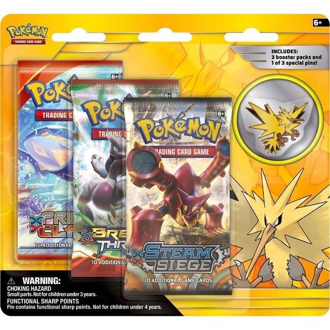 Image for Legendary Birds Pin 3 Pack Blister [Zapdos Pin] - Pokemon