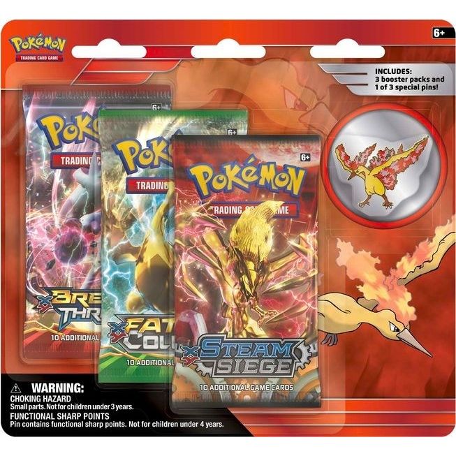 Image for Legendary Birds Pin 3 Pack Blister [Moltres Pin] - Pokemon