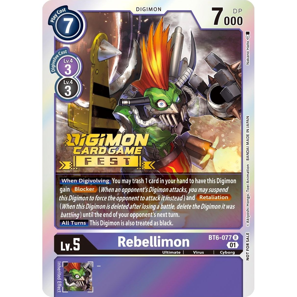 Image for Rebellimon (Digimon Card Game Fest 2022) (BT6-077 R) (BT06) - Digimon Card Game