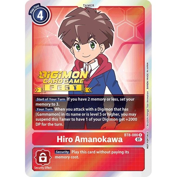 Image for Hiro Amanokawa (Digimon Card Game Fest 2022) (BT8-086 R) (BT08) - Digimon Card Game