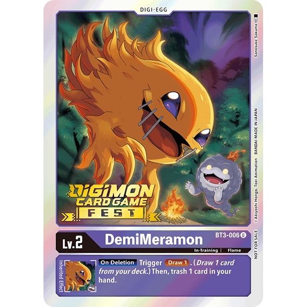 Image for DemiMeramon (Digimon Card Game Fest 2022) (BT3-006 U) (BT01-03A) - Digimon Card Game