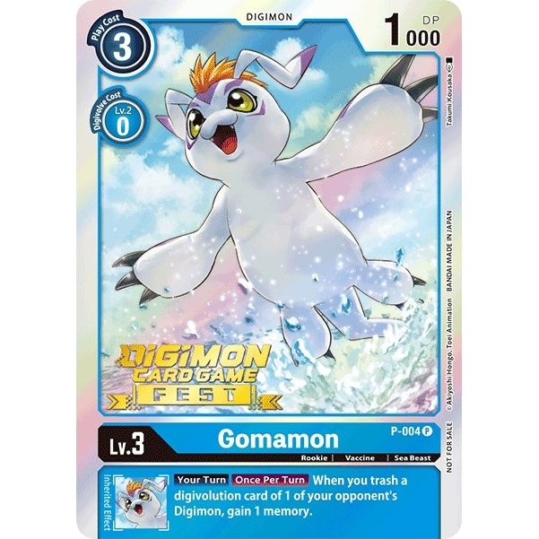 Image for Gomamon - P-004 (Digimon Card Game Fest 2022) (P-004 P) (D-PR) - Digimon Card Game