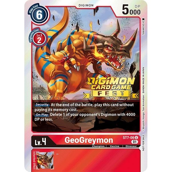 Image for GeoGreymon (Digimon Card Game Fest 2022) (ST7-06 U) (ST-7) - Digimon Card Game