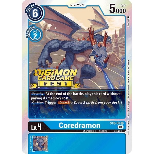 Image for Coredramon (Digimon Card Game Fest 2022) (ST8-06 U) (ST-8) - Digimon Card Game