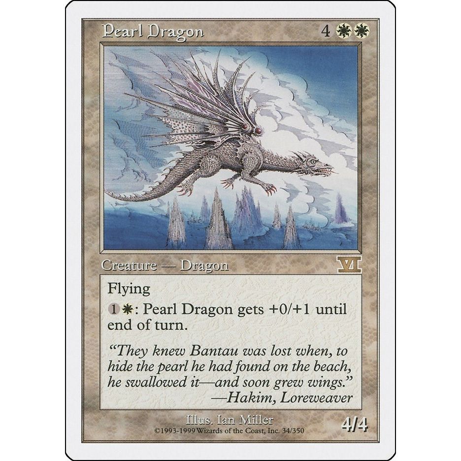 Image for Pearl Dragon (34) (6ED) - Magic: The Gathering