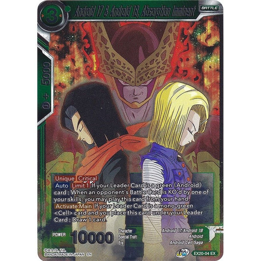 Image for Android 17 & Android 18, Absorption Imminent (EX20-04) (DBS-BE20) - Dragon Ball Super: Masters