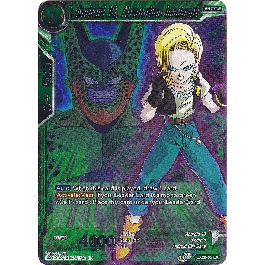 Image for Android 18, Absorption Imminent (EX20-05) (DBS-BE20) - Dragon Ball Super: Masters