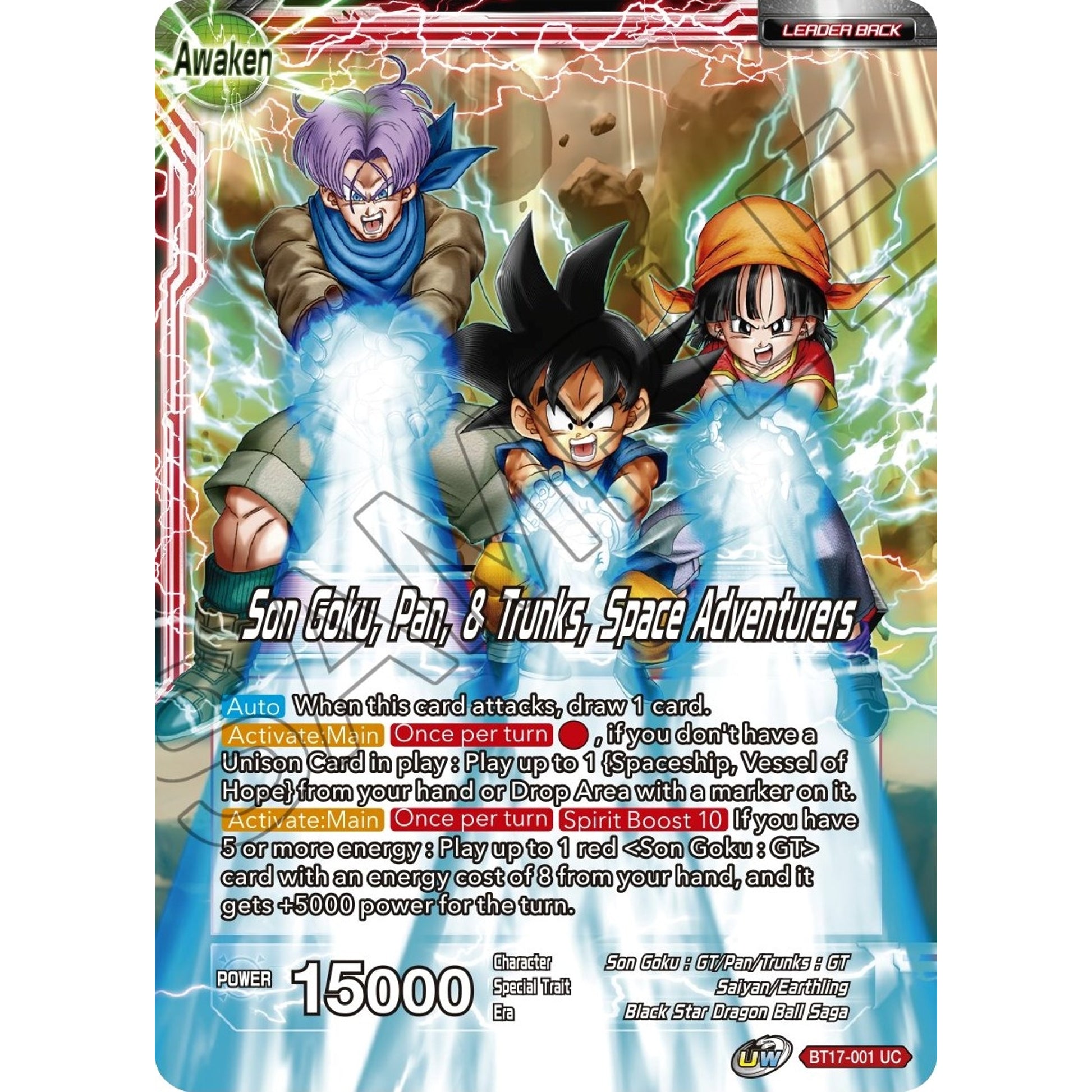 Image for Son Goku // Son Goku, Pan, & Trunks, Space Adventurers (BT17-001) (DBS-B17) - Dragon Ball Super: Masters