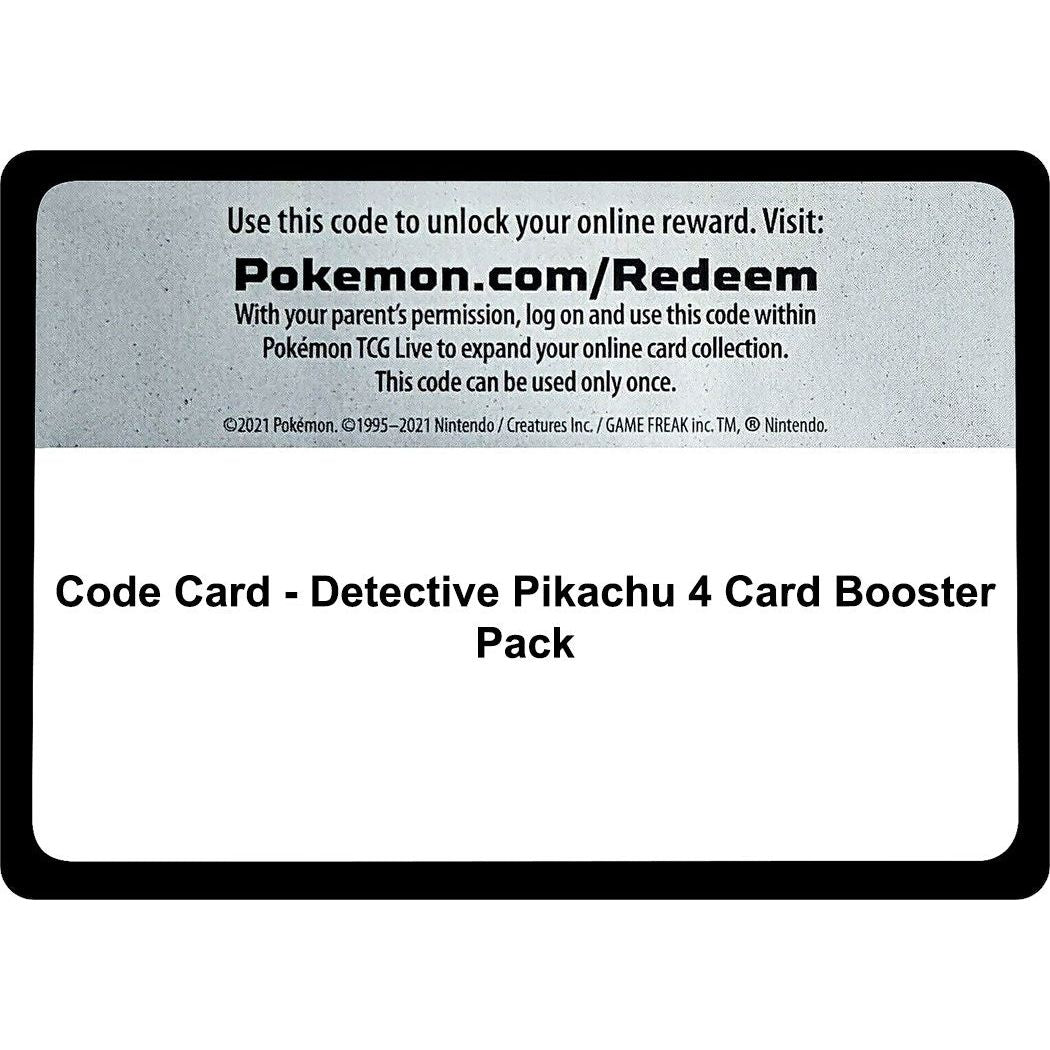 Image for Code Card - Detective Pikachu 4 Card Booster Pack (DEP) - Pokemon