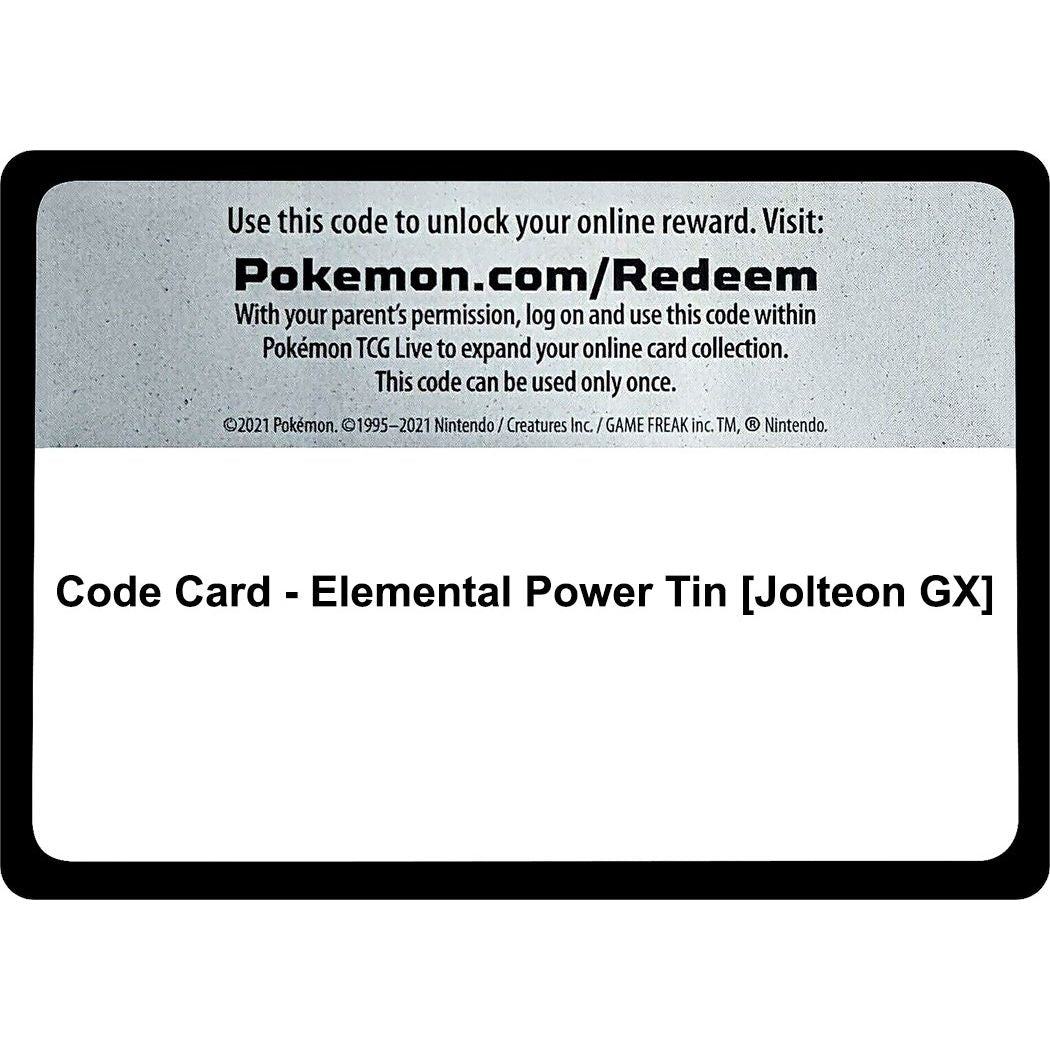 Image for Code Card - Elemental Power Tin [Jolteon GX] (MCAP) - Pokemon