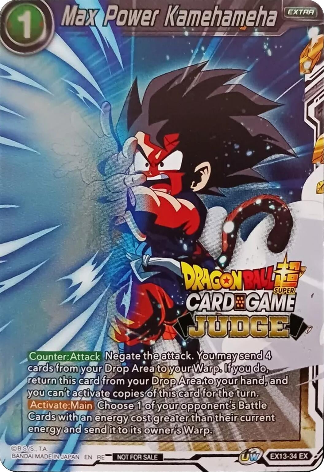 Image for Max Power Kamehameha (Judge Pack Vol.11) (EX13-34) (TPR) - Dragon Ball Super: Masters