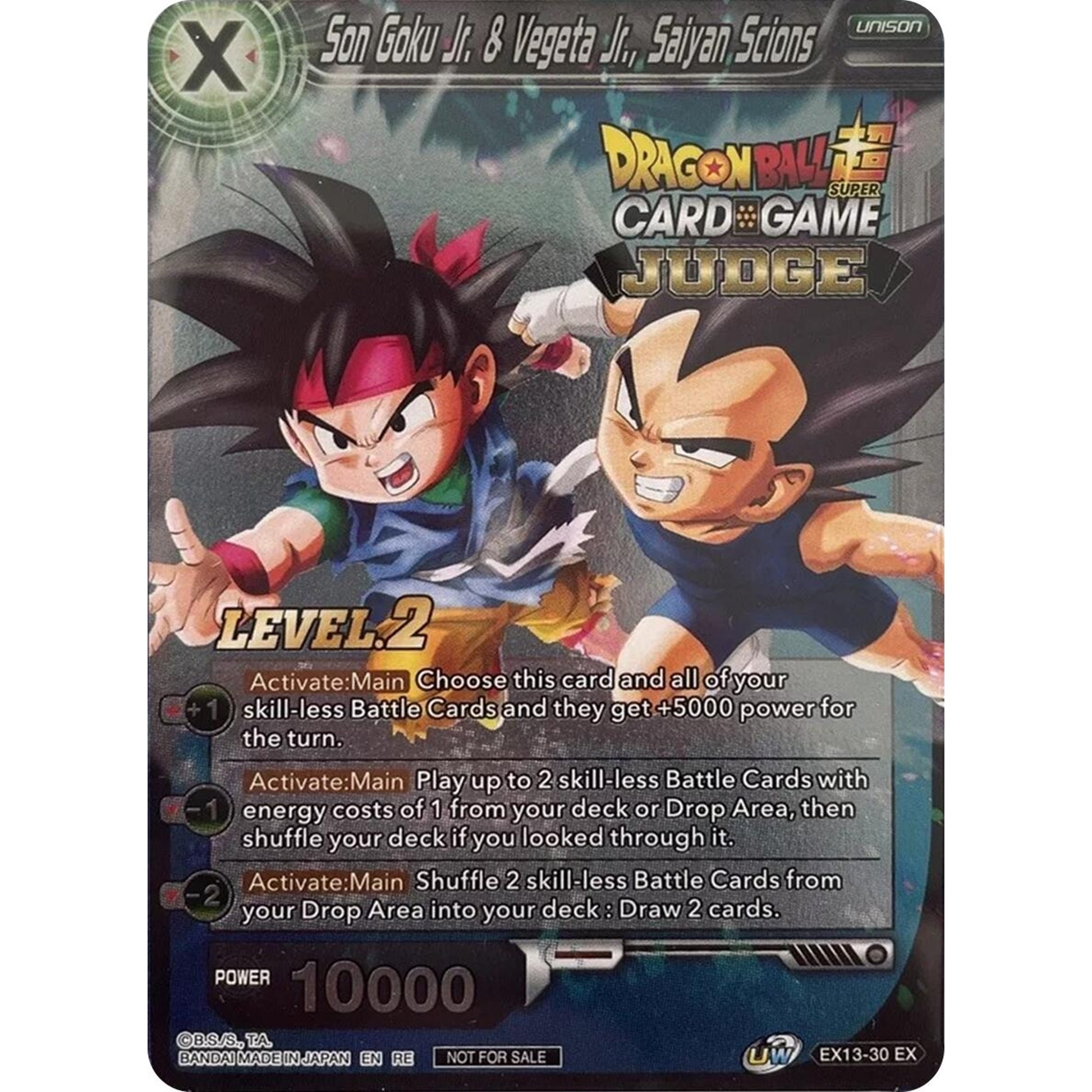 Image for Son Goku Jr. & Vegeta Jr., Saiyan Scions (Level 2) (Judge) (EX13-30) (TPR) - Dragon Ball Super: Masters