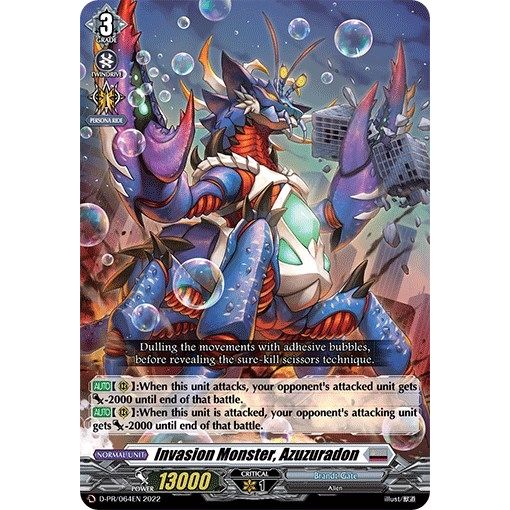 Image for Invasion Monster, Azuzuradon (D-PR/064EN 2022) (D-PR) - Cardfight Vanguard