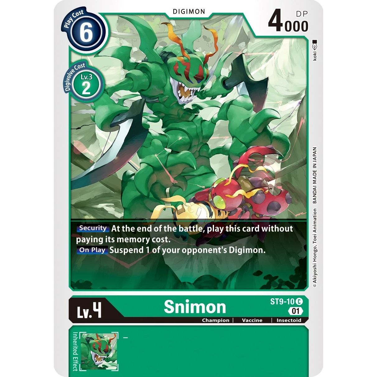 Image for Snimon (ST9-10 C) (ST-9) - Digimon Card Game