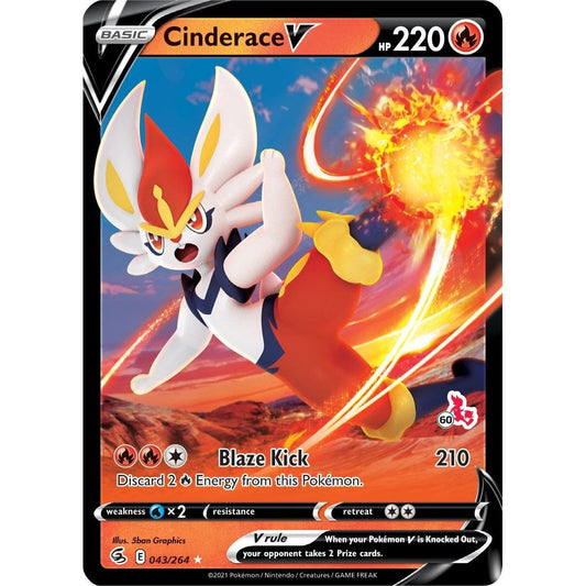 Image for Cinderace V - 043/264 (#60 Cinderace Stamped) (043/264) (BA22) - Pokemon