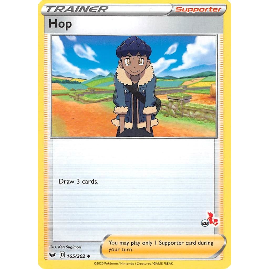 Image for Hop - 165/202 (#28 Cinderace Stamped) (165/202) (BA22) - Pokemon