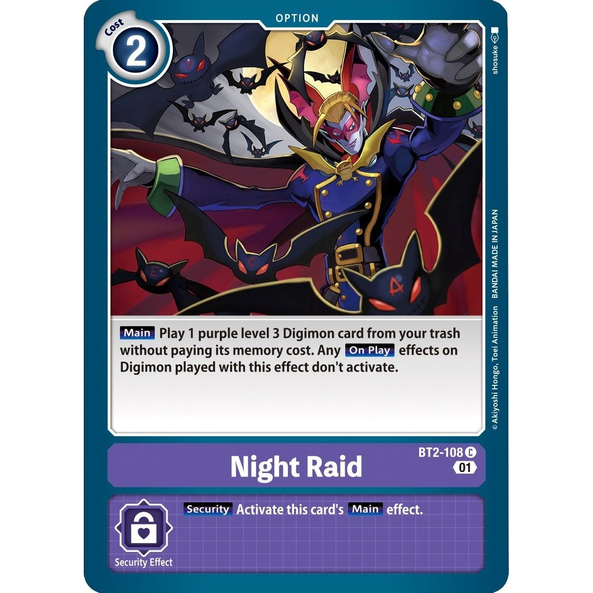 Image for Night Raid (Parallel Rare) (BT2-108 C) (ST-10) - Digimon Card Game