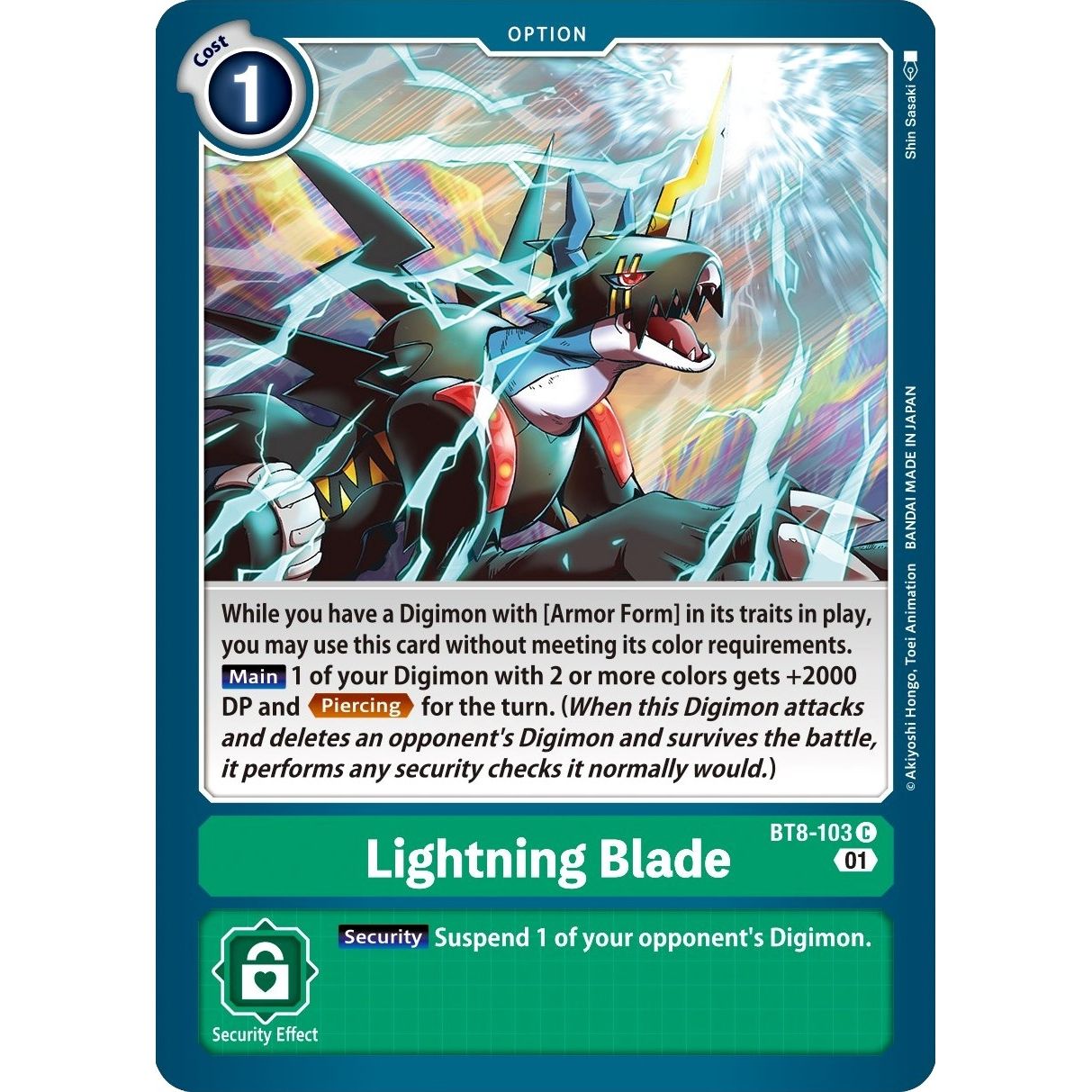 Image for Lightning Blade (BT8-103 C) (BT08) - Digimon Card Game