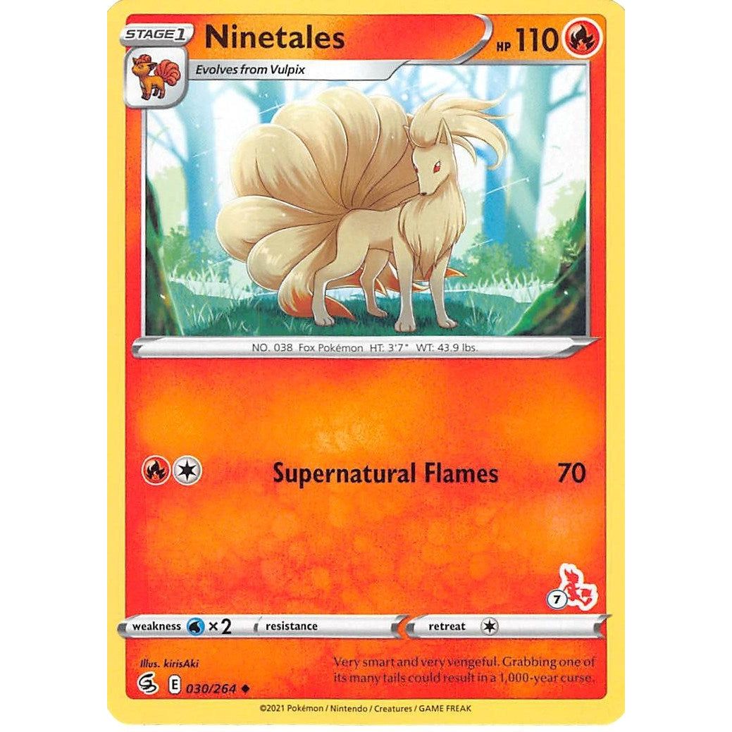 Image for Ninetales - 030/264 (#7 Cinderace Stamped) (030/264) (BA22) - Pokemon