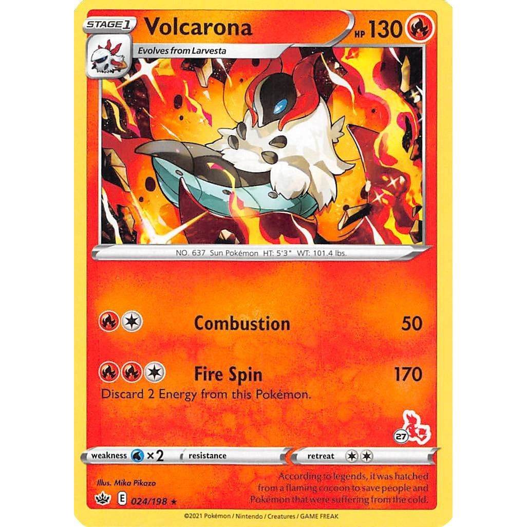 Image for Volcarona - 024/198 (#27 Cinderace Stamped) (024/198) (BA22) - Pokemon