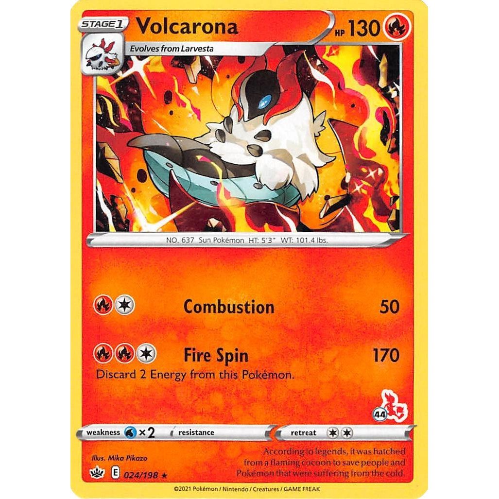 Image for Volcarona - 024/198 (#44 Cinderace Stamped) (024/198) (BA22) - Pokemon
