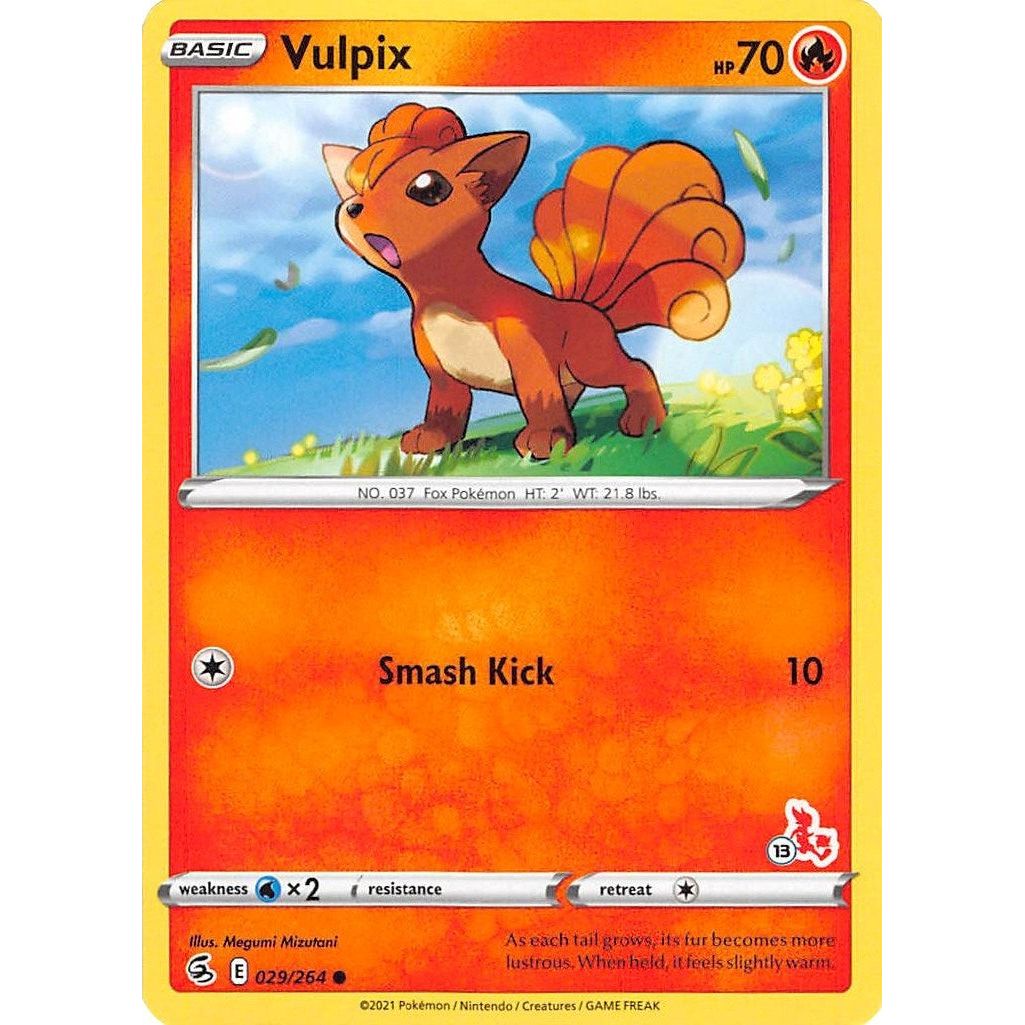 Image for Vulpix - 029/264 (#13 Cinderace Stamped) (029/264) (BA22) - Pokemon