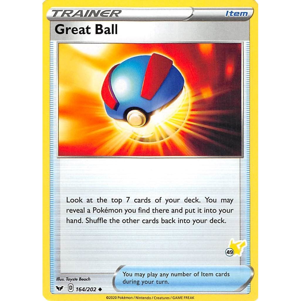 Image for Great Ball - 164/202 (#49 Pikachu Stamped) (164/202) (BA22) - Pokemon