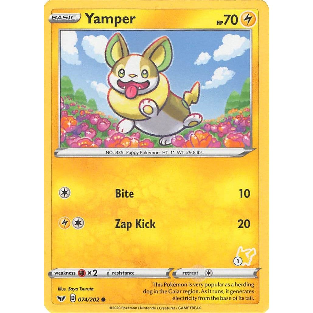 Image for Yamper - 074/202 (#1 Pikachu Stamped) (074/202) (BA22) - Pokemon