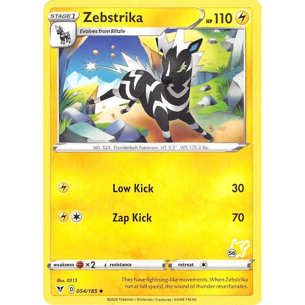 Image for Zebstrika - 054/185 (#56 Pikachu Stamped) (054/185) (BA22) - Pokemon