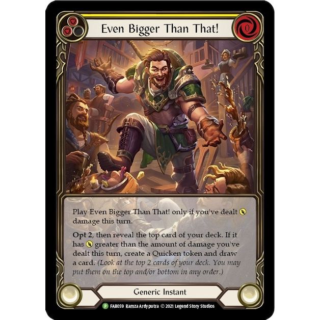 Image for Even Bigger Than That! (Yellow) - FAB059 (FAB059) (PR) - Flesh and Blood TCG
